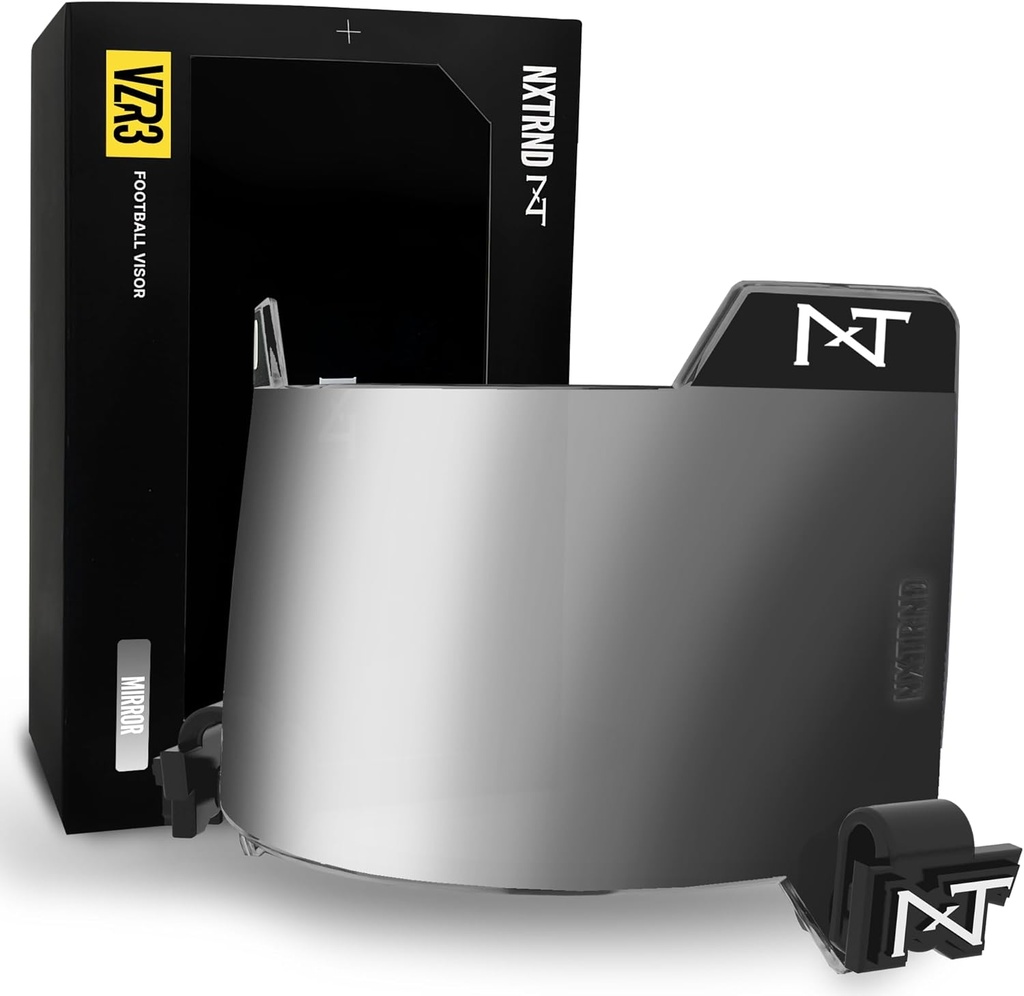 Nxtrnd VZR3 Football Visor, kaareva linssit tekniikka, sopii aikuisten ja nuorten jalkapallokypärät