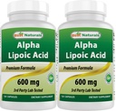 Bästa naturliga - Alpha Lipoic Acid (ALA) - 600 mg (120 greve av 2)