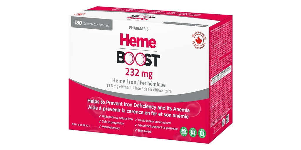 Hemeboost 11.6mg (232mg Heme Iron) I 180 tabletter | High Potency Natural Iron Supplement I High Absorption & Gentle på mage I Järnpiller för vuxna och säker för användning i graviditet (3)