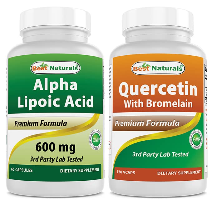 Best Naturals Alpha Lipoic Acid 600 mg & Quercetin ja bromelaiini