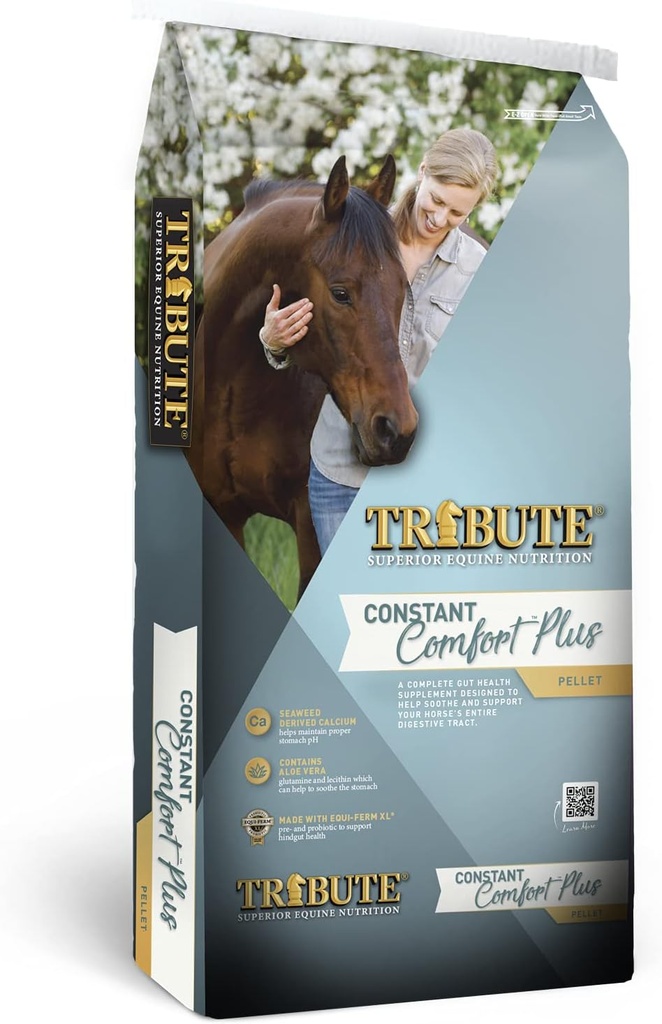Constant Comfort Plus Topdress Gut Health Supplement för hästar, 40 lb väska
