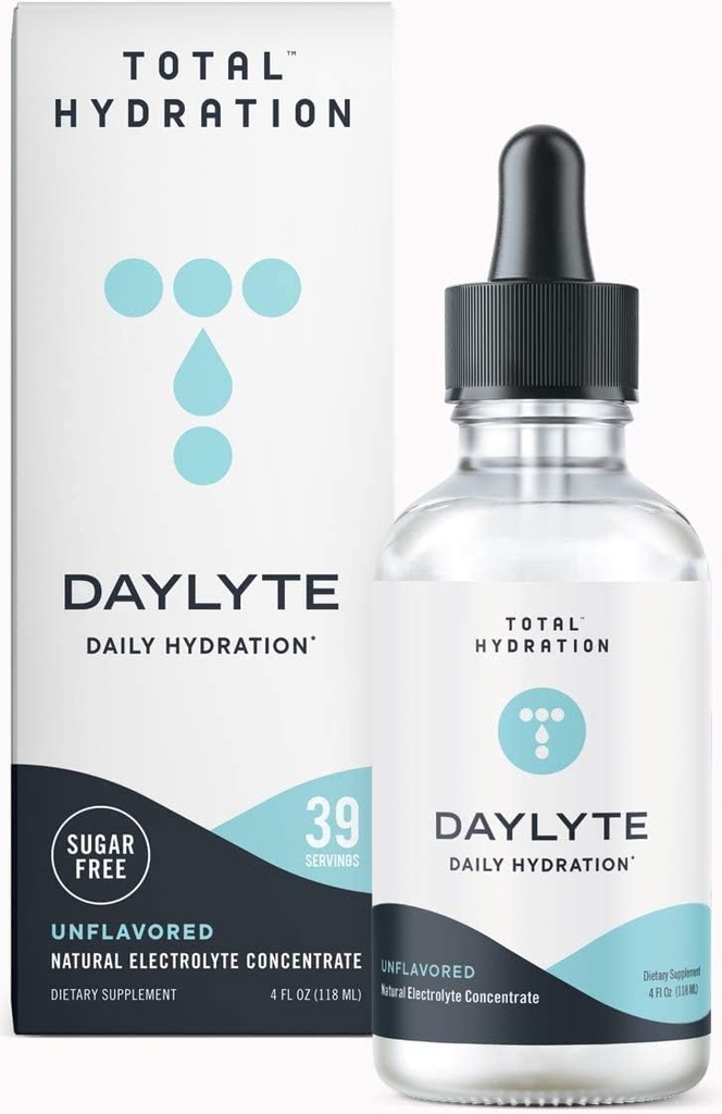 Electrolyte Supplement Bundle - 100 Keto Electrolyte tabletter + Daylyte Daily Hydration Unflavored (39 droppar) för uthållighet, Hydration, föryngring - Kalorifri, Glutenfri, Vegan