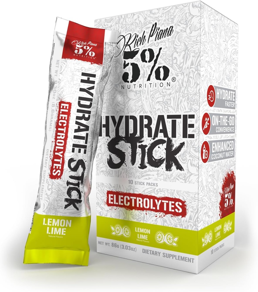 5% Nutrition Hydrate Stick Hydration Packets ... Urheilu Elektrolyyttijauhe Mix Packetit kookosvedellä... 2-pakkaus...