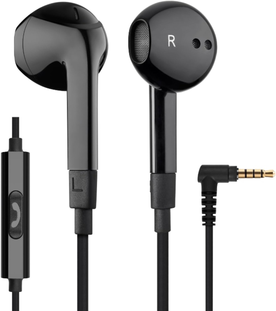 LUDOS FEROX Wired kuulokkeet Ear kuulokkeet, 5 vuoden takuu, kuulokkeet mikrofoni, melu eristäminen johdotettu 3,5mm Jack korvanuket iPhone, Samsung, tietokone, Kannettava tietokone, Lapset, Koululaiset