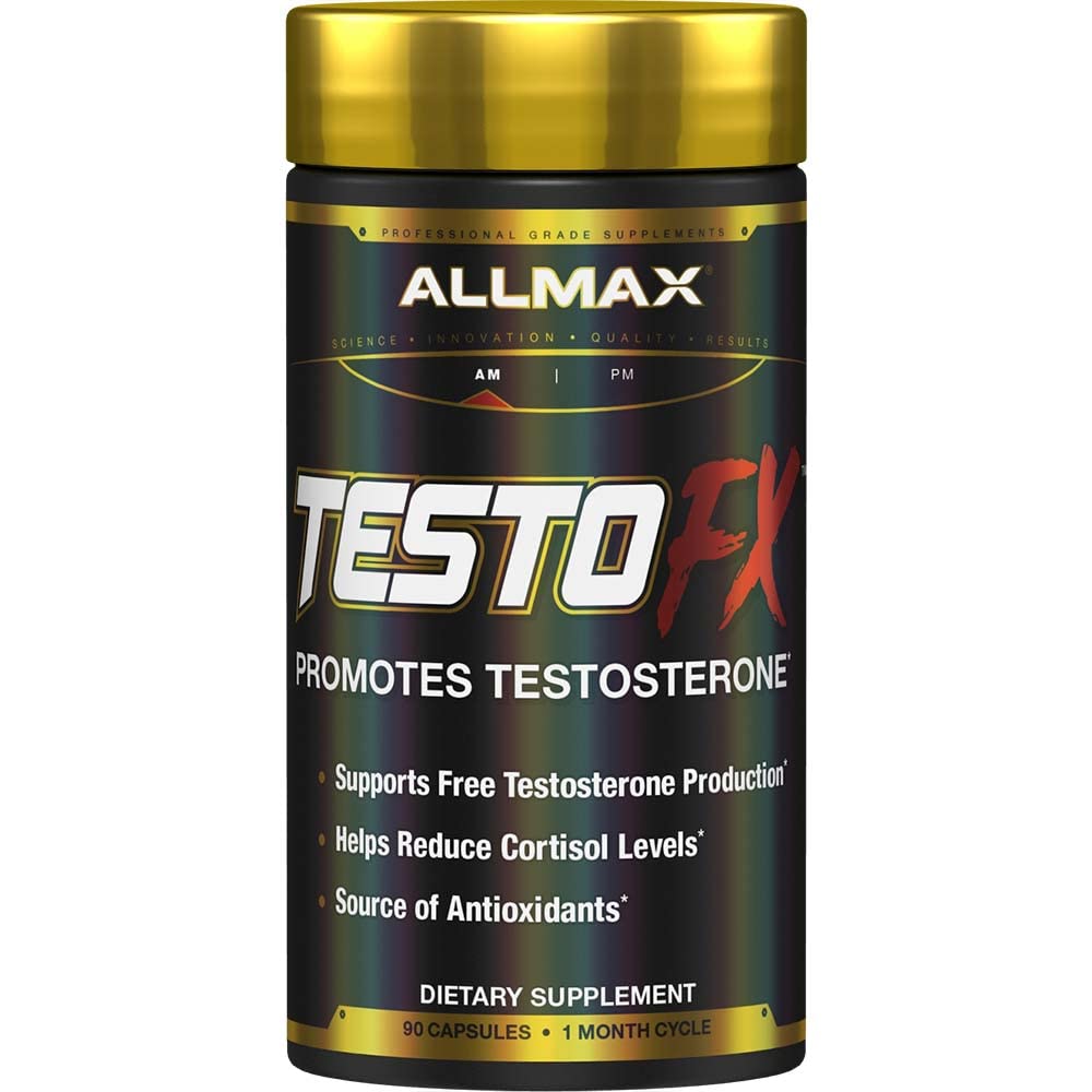 ALLMAX Nutrition TESAFX Xtreme Testosteroni Booster miehille, Tribulus Terrestris, Ashwagandha, Tongkat Ali, tukee lihasvoimaa, energiaa, Estrogeeni ohjaus - 90 kapselia (30 päivän toimitus)