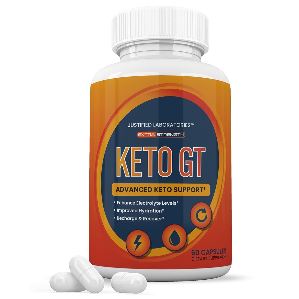 Justified Laboratories Keto GT Keto pillereitä 1275MG Uusi & Parannettu Formula sisältää Apple Sider Viinietikka Extra Neitsyt Olive Oil Powder Green Tea Leaf 60 kapselia