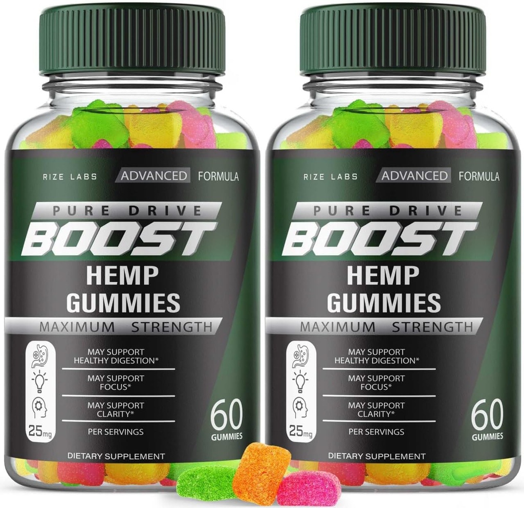(2 Pack) Pure Drive Boost Gummies, Pure Drive Maximum Strength Formula, Pure Drive Boost for Overall Body Health, Pure Drive Boost Advanced Supplement Gummy, Pure Drive Gomitas Review (120 kapslar)