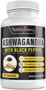 Organic Ashwagandha Black Pepper for Imporved Absorption. Vastustaa stressiä, lisää energiatasoja ja tukee muistin parantamista - 650 Mg 60 kapselia