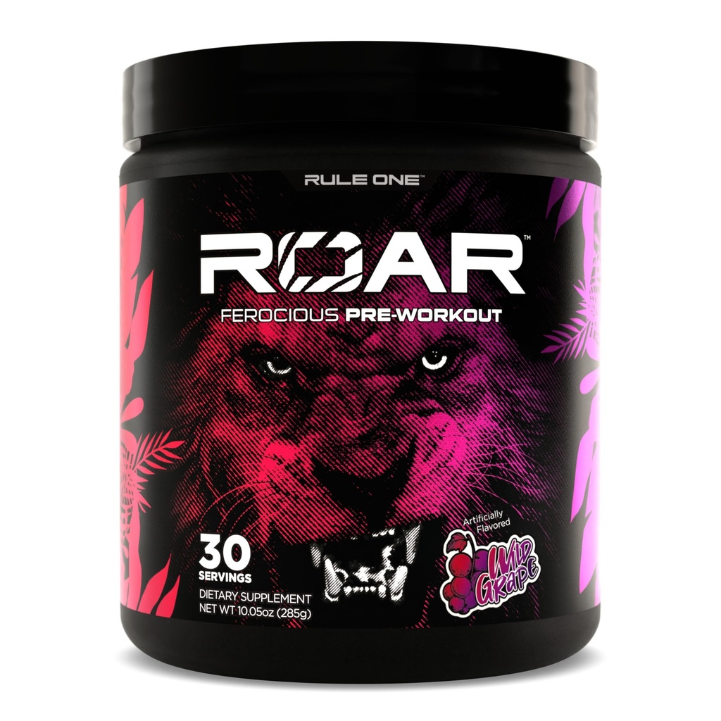Sääntö 1 R1 Roar - Esityöjauhe kreatiinilla, beta-alaniinilla, sitruliinilla, elektrolyyteillä ja kofeiinilla (30 tarjoilua, villirypäle)