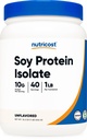 Nutricost soijaproteiini-isolaattijauhe, 1 LB Mautonta - 10 grammaa proteiinia per tarjoilu, vegaaninen, GMO-vapaa ja gluteeniton
