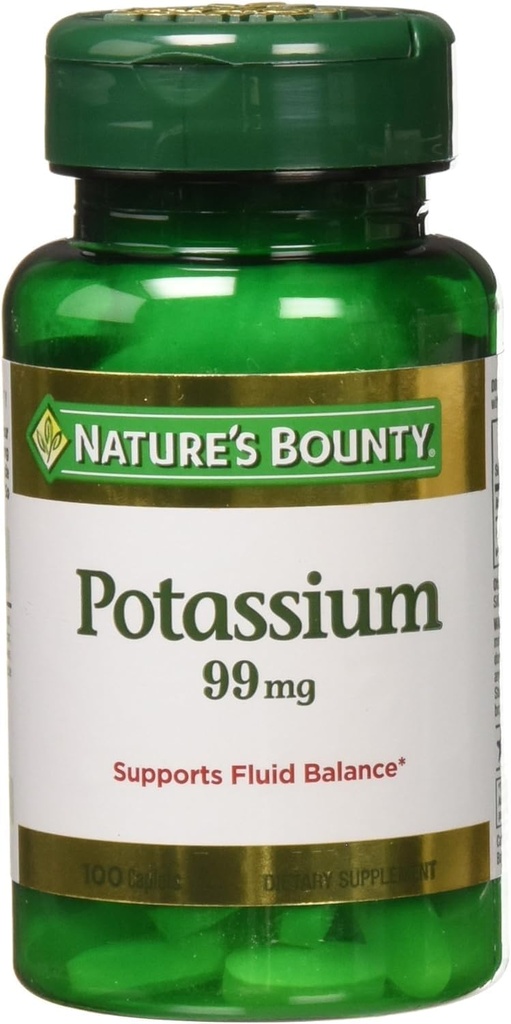 Nature's Bounty Kalium Gluconate 300 Caplets (3 X 100 Count pullot)