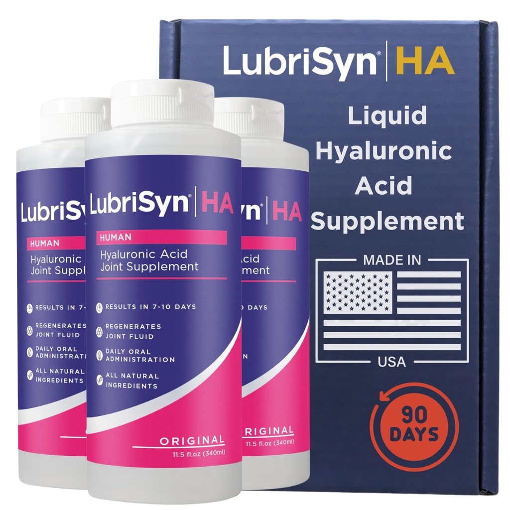 Lubrisyn Hyaluronic Acid Oral Joint Supplement . Liquid HA Formula for Humans...