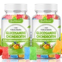 Softbear Glucosamine Chondroitin Gummies med MSM Triple Strength, Organic Chewable Glucosamine Chondroitin Supplement för Joint Support Vegan Mixed Fruit Flavor 120 Gummies