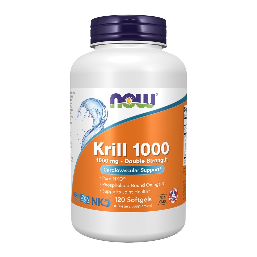 Now Foods lisäravinteet, Neptune Krill, Double Strength 1000 mg, Phospholipid-Bound Omega-3, 120 Softgels