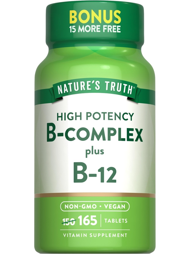 Nature's Truth B-vitamiini Complex ... 165 tablettia... Plus B12...