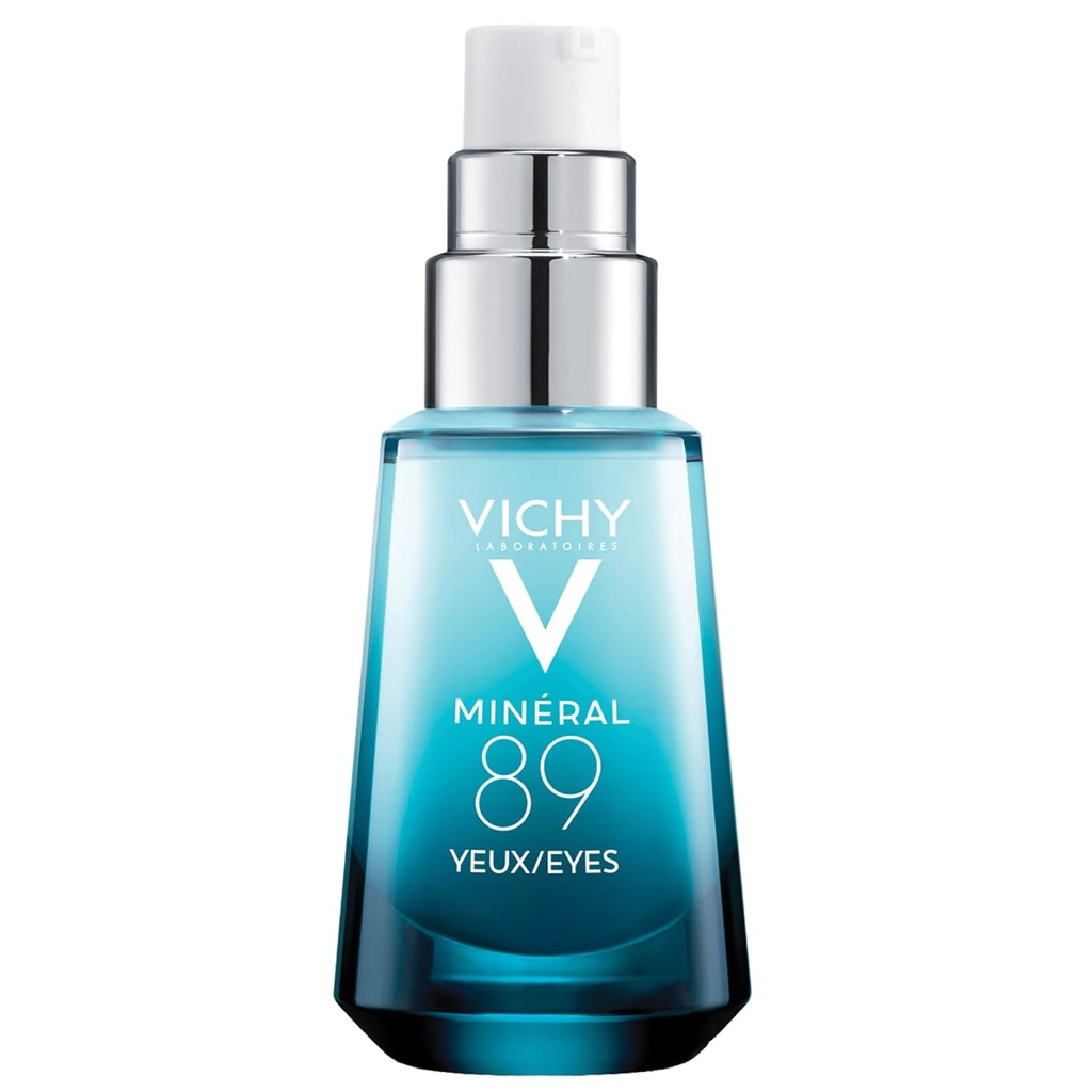 Vichy Mineral 89 Silmäseerumi, hyaluronihappo ja kofeiinivoide, tummien piirien alla oleva eye Cream, hydrating & Puffiness Reduktor, Opthalmologist Tested
