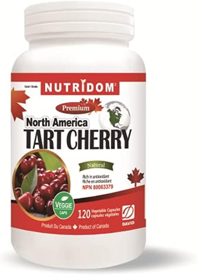 Nutridom North-American Tart Cherry 500mg-120 VCaps, Natural, non-GMO