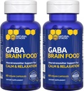 GABA Brain Food - GABA Supplement with L-Citrulline & Grape Seed Extract - Tukee rauhoittavaa ja rentoutumista - Nighttime Sleep Aid - Tukee tuotantoa Gamma Aminovoihappo - 120 L-Citrulline Kapselit