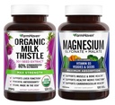 FarmHaven Milk Thistle Kapselit & Magnesium Glycinate & Malate Complex w/ Vitamin D3
