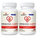 Ubiquinol CoQ10-600mg-Softgel, Active Coq10 Ubiquinol Supplement E & Omega 3, 6, 9, High Absorption-Coenzyme-Q10, Tehokas antioksidantti energiantuotantoon, testattu, 120 Count