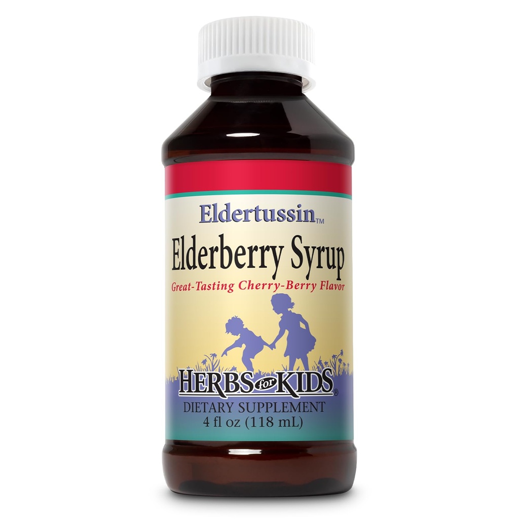 Yrtit lapsille Eldertussin Elderberry Syrup, Kirsikkamarja (Btl-Plastic) ...