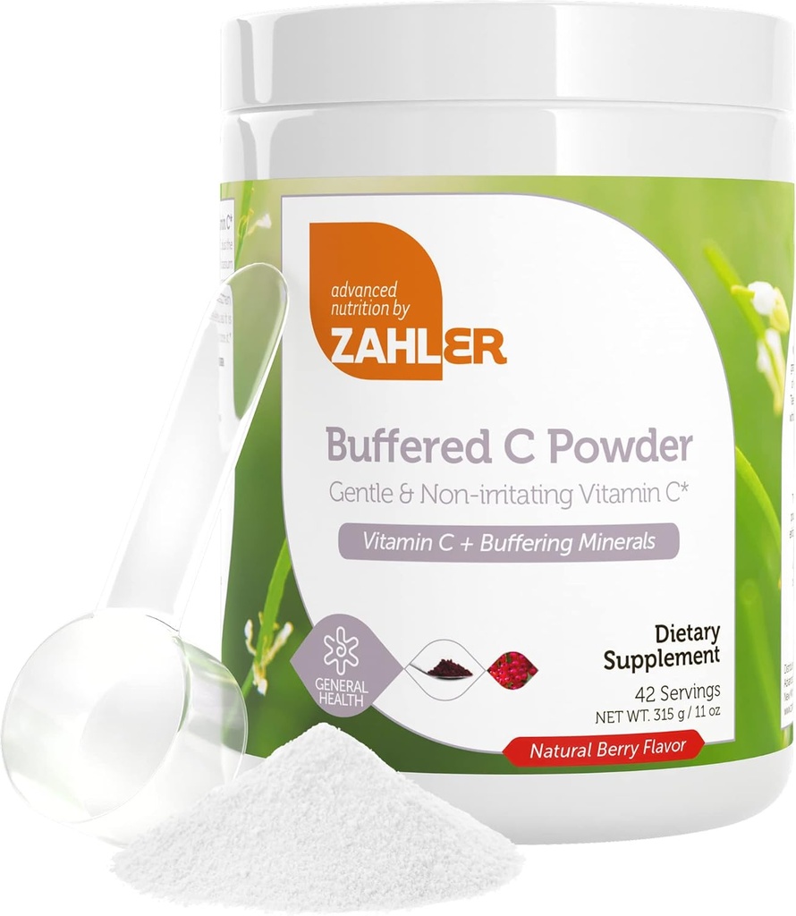 Zahler puskuroitu C-vitamiini Kuiva-aine - Askorbiinihappo C-vitamiini kalsiumin, magnesiumin, kaliumaskorbaatti puskurointi mineraalit - Kosher marja maku ei-GMO-vitamiini C Antioksidantti juoma Mix - 11 Oz