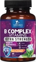 B Complex vitamiineja kapselit - vitamiini B12 B6 B100 C Biotiini Folaatti & Foolihappo - täydentää sydämen, aivojen, & Hermo tuki - Super Complete B-komplex immuuni- ja energiatukea - 60 kapselia