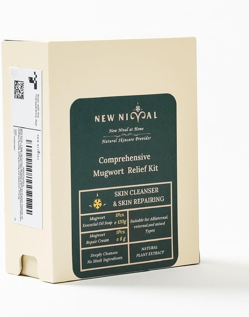 2 Steg Hemorrhoid Symptom Relief Kit.Mugwort Essential Oil Soap (1Pcs,120g) - Riktad Djup rensning för påverkat område, och återhämtning Ointment-Soothes Itching, Burning och Discomfort.1Pcs,8g.