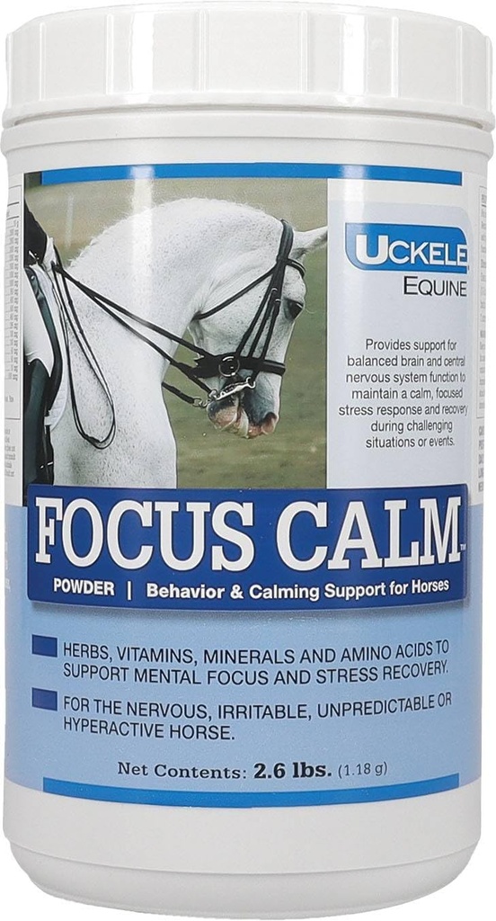 Uckele Focus Calm Horse Supplement - Rauhallinen ja käyttäytyminen täydentää hevosille - Hevosen vitamiini & Mineraali täydentää - 2,6 kiloa (lb)