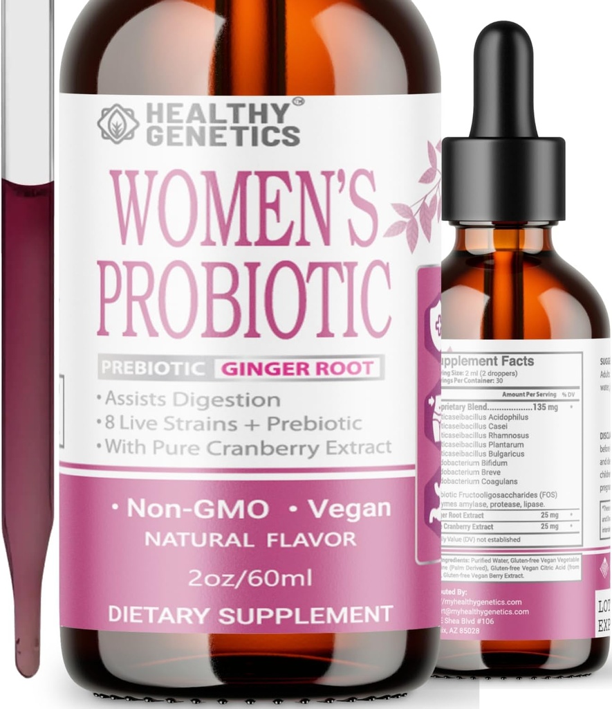 Nestemäiset probiootit naisille Prebiootti + Cranberry + Probiootit digestiiviselle terveydelle Acidophilus Probiootti 
