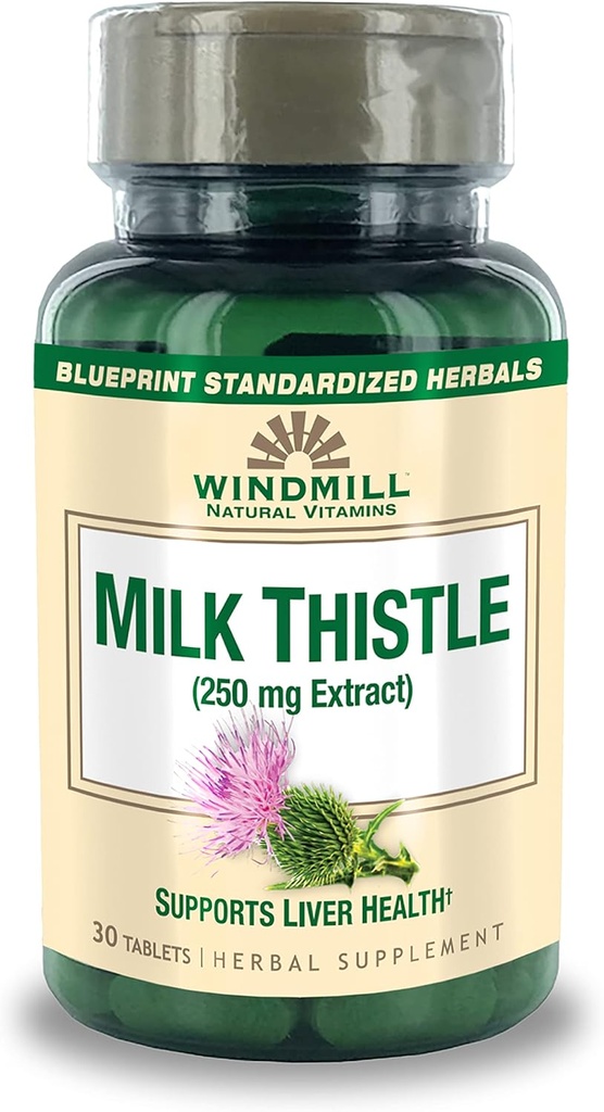 Windmill Milk Thistle 250 mg tabletit 30 tablettia
