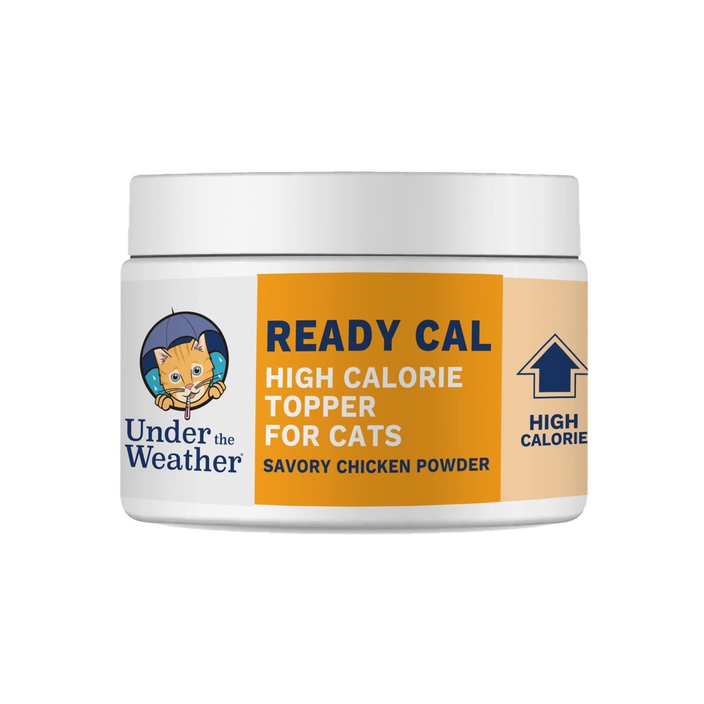 Under vädret Ready Cal Powder för katter | High-Calorie, viktökare, aptitstimulerande, energibooster Pet Supplement | 8 Ounces