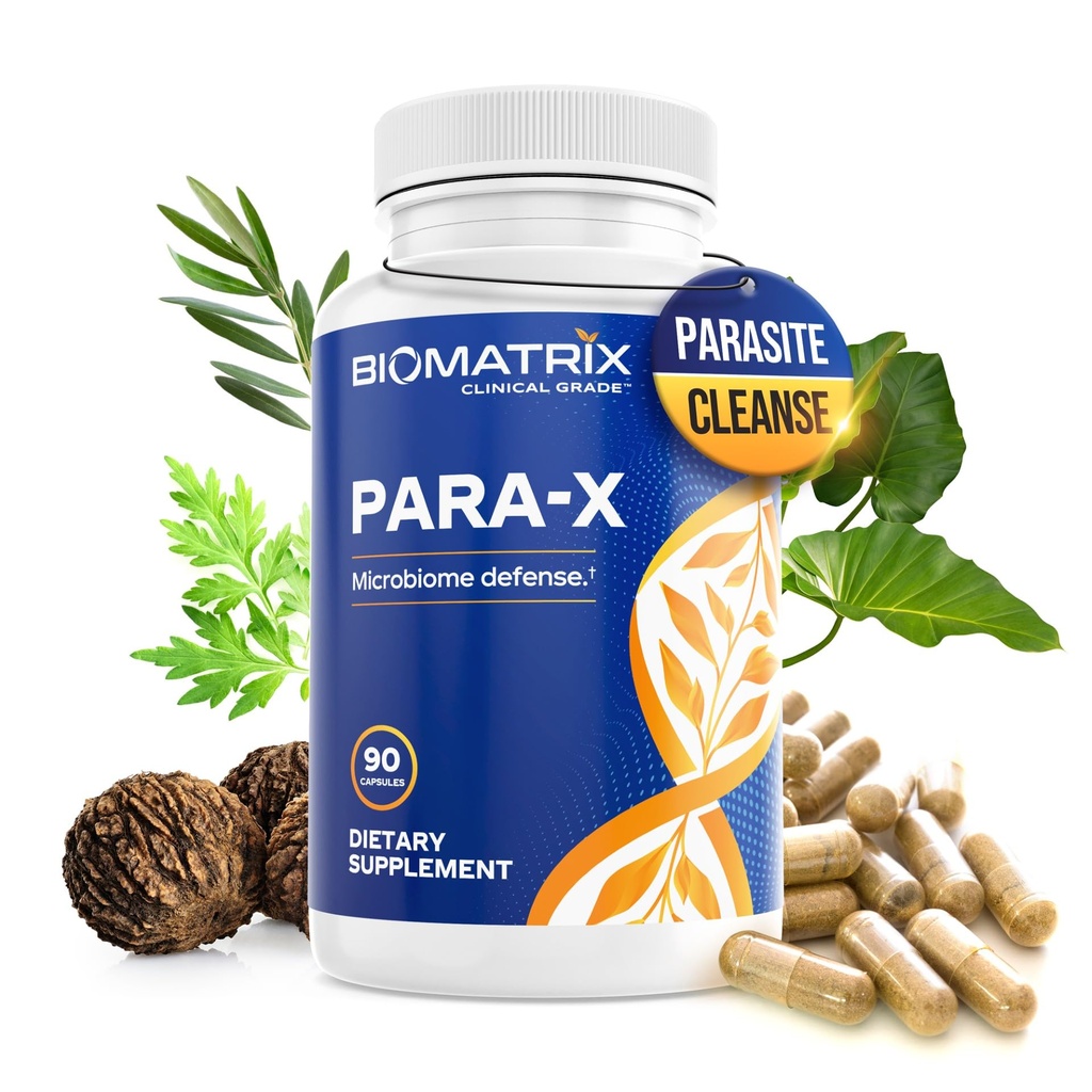 BioMatrix para-X Digestive Cleanse Supplement, Herbal Formula ... Wormwood, Berberine, Black Walnut, Artemisin, Olive Leaf, for Humans... 90 Veggie Caps
