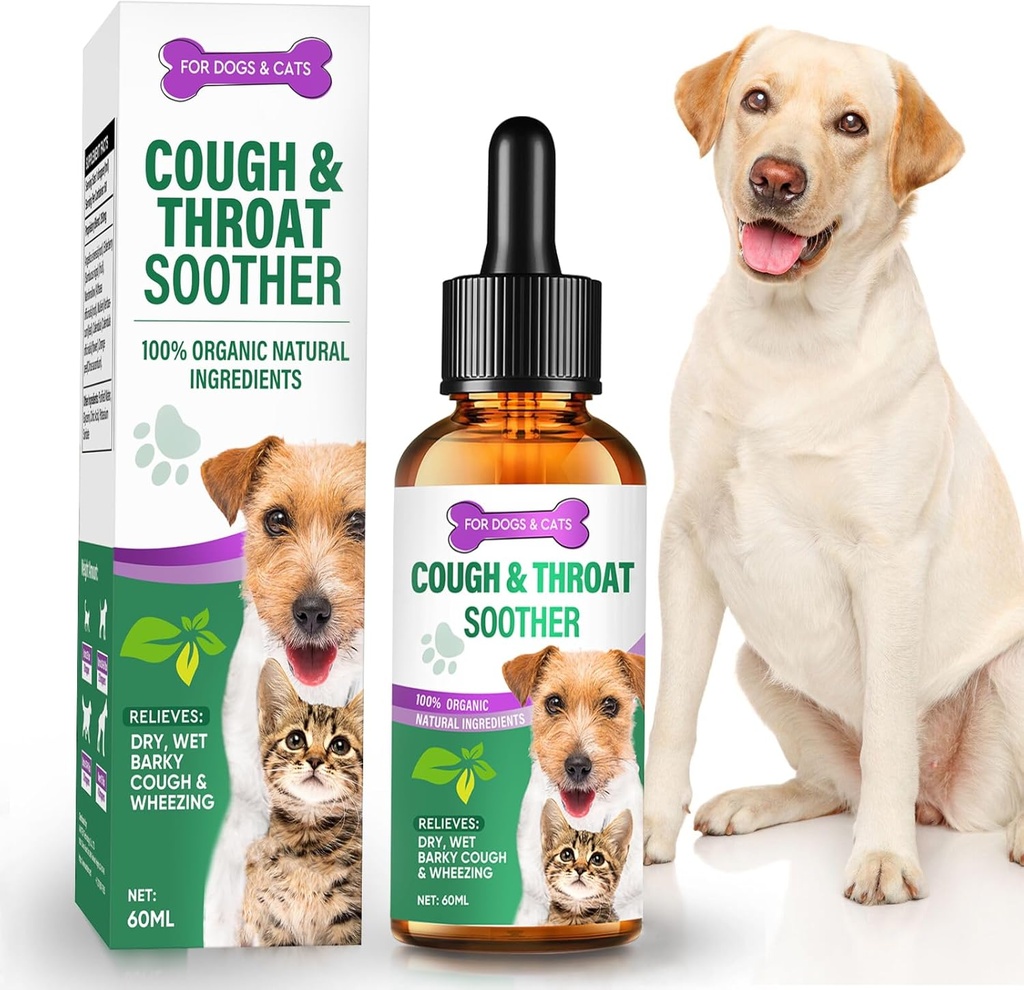 Dog Cough Behandling, Dog Allergy Relief Supplement för undertryck allergi, torr, våt och barky hosta för hundar