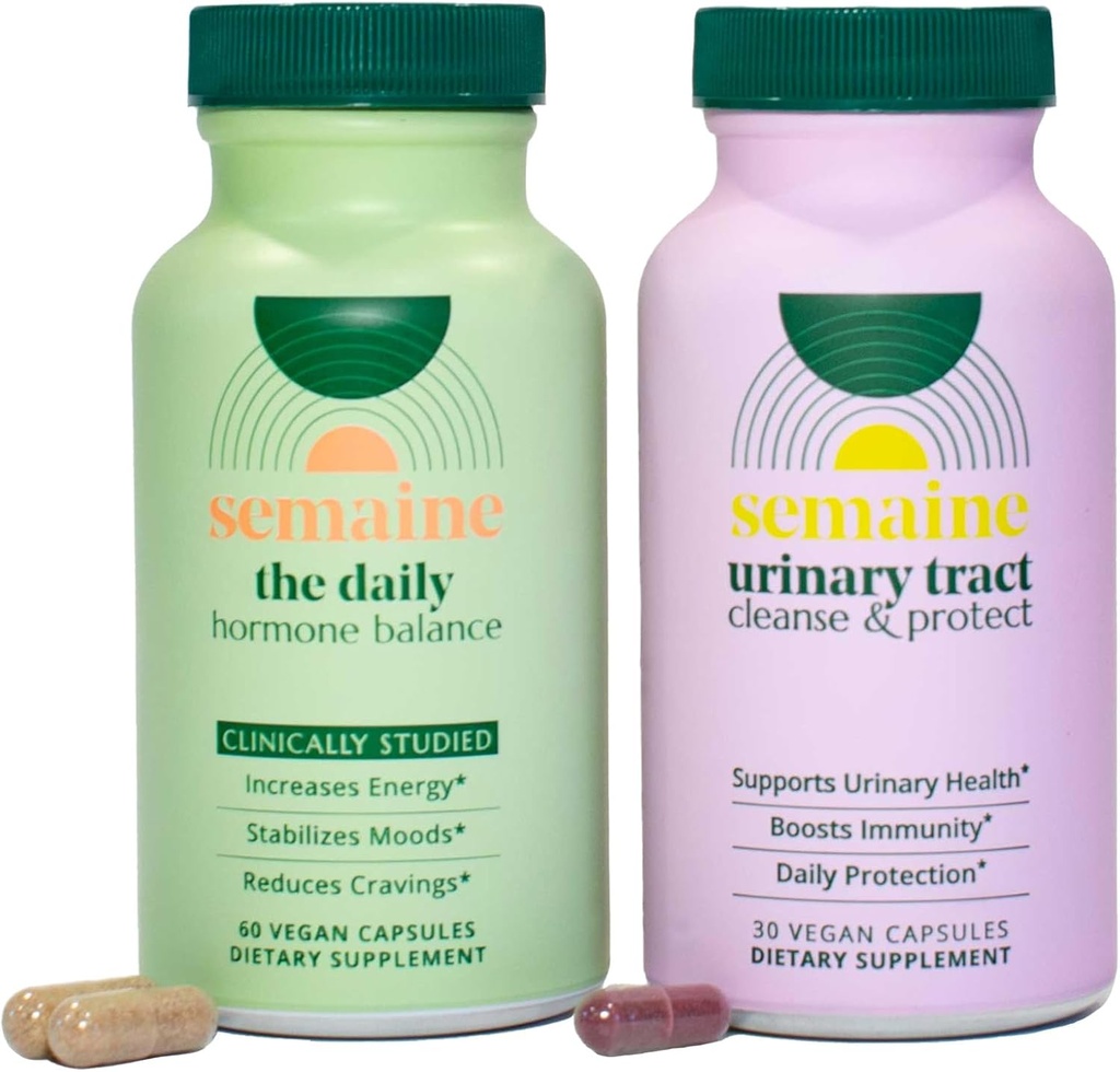 Semaine Hormoni Balance & rakko Terveys Bundle - edistää tervettä rakko, tuki soluihin energia, immuniteetti, mieliala & Hormonitasapaino.