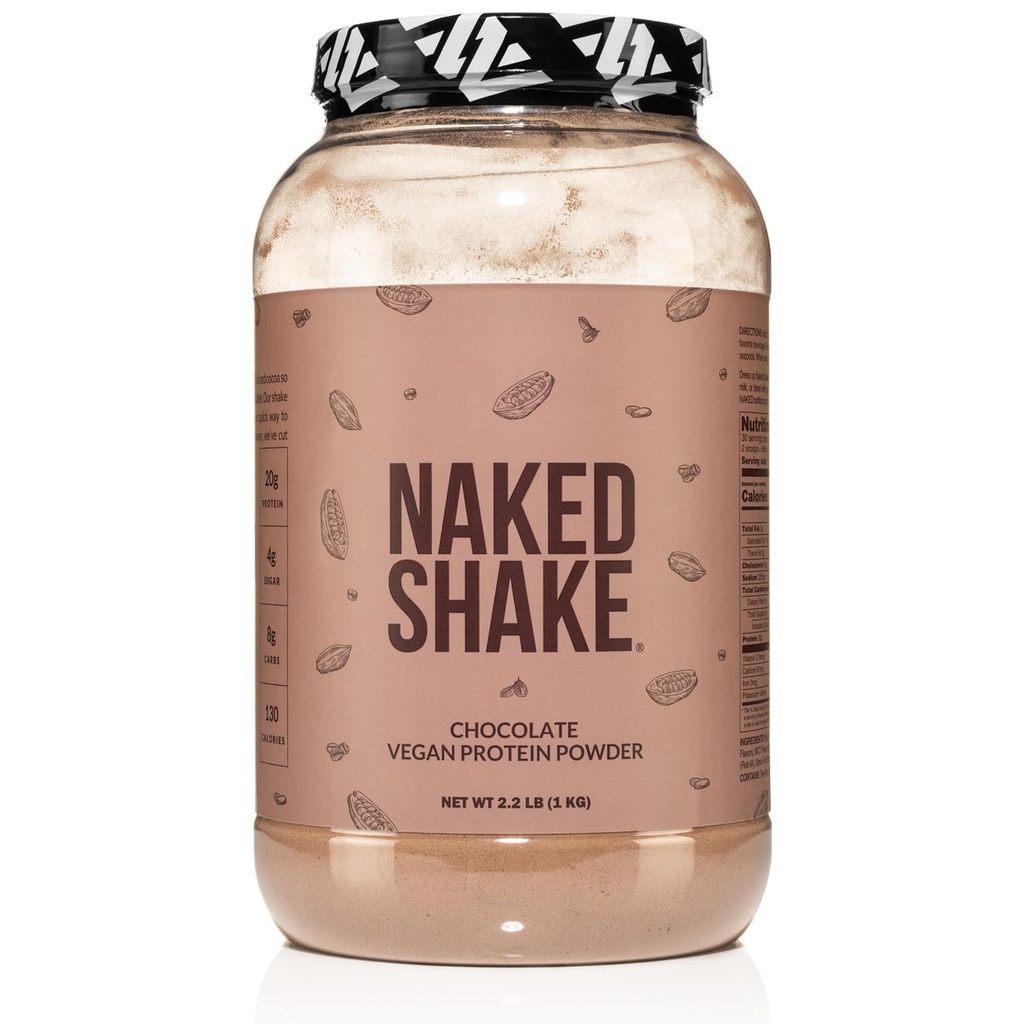 Alaston Shake - suklaaproteiinijauhe - kasvipohjainen proteiini Shake Mct Oil, gluteeniton, soijaton, ei gmos tai keinotekoinen makeuttajat - 30 tarjoilut