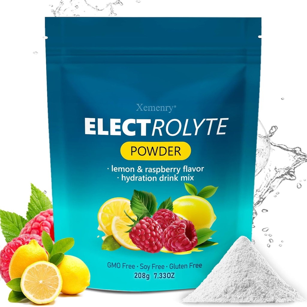 Kosteus Elektrolyyttijauhe, Keto & Ei sokeria - korkea kalium (1000 mg) sitruunan vadelma maku - nolla Calorie sokeriton Elektrolyyttijauhe, ei-GMO 32 tarjoilua