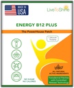Live To Shine B12 Energy Plus Topical Patch - Energi- och fokusstöd för kvinnor och män - 30-dagars leverans - USA Made
