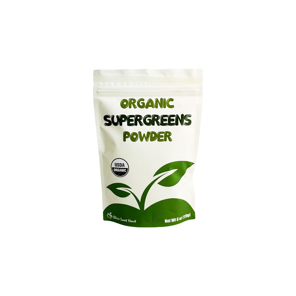 Cherie Sweet Heart Supergreens Powder - Greens Powder Super Greens - Smoothie Powder - Superfood Powder - Powdered Greens - 6 oz Super Greens Powder - 34