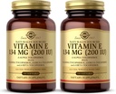SOLGAR-vitamiini E 200 IU - 100 Softgels, 2 pakkaus - Luonnollinen antioksidantti, Immuunijärjestelmä tuki - Gluteeniton, Dairy Free - 200 Tarjoukset yhteensä