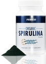 Premium Organic Spirulina Powder-Vegaani, Rikastettu B12-vitamiini, Phycocyaniini, energia Boost, ei-muuntogeeniset organismit, gluteeniton & ei-säteily, USDA, Naturland, Halal Certified-100g