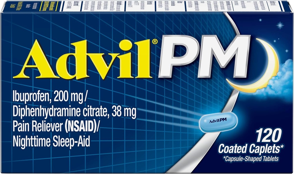 Advil PM Caplets 120 ea (pakkaus 3)