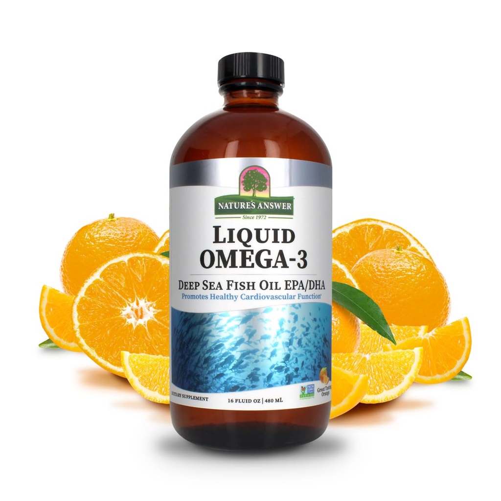 Luonnon vastaus Nestemäinen Omega-3 ... Syvänmeren kalaöljy EPA/DHA-ravintolisällä...