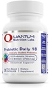Quantum Nutrition Labs Probiootit Daily 18 - Probiootit digestiiviselle terveydelle, probiootit naisille ja miehille Lactobacillus Acidophilus, Reuteri for Healthy Gut Microbiome - 30 Kasvissyöjän kapselit