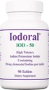 Optimox Iodoral 50 mg Supplement - Kalium Iodide Tabletit, korkea potenssi jodi täydentää, kilpirauhasen tuki, vitamiinit ja mineraalit - 90