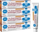 MED PRIDE Clotrimazole Antifungal Cream 1 Procent Treats Athlete Foot Jock Itch Ringworm Relieves Itching Burning Skin Care Treatment för Baby 4 Pack