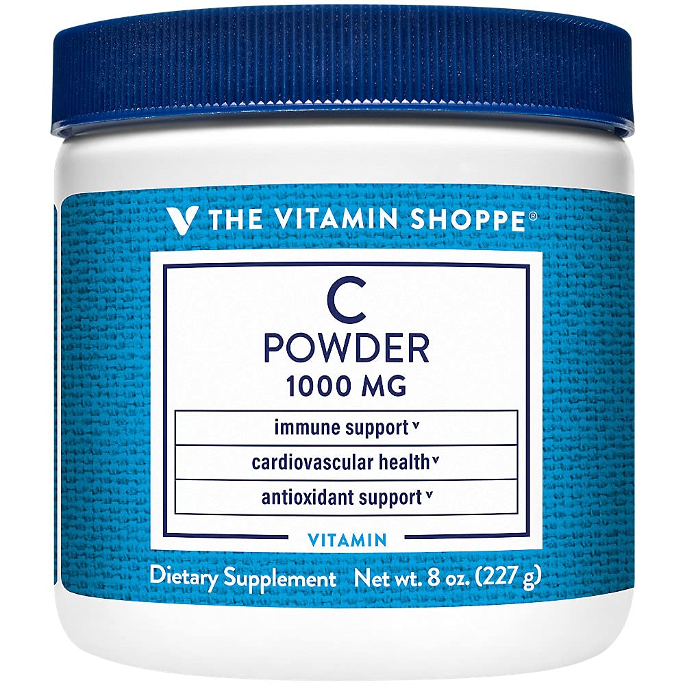 Vitamiini Shoppe C-vitamiinijauhe 1000MG, antioksidantti, joka tukee immuuni-ja sydänterveyden (8 Ounces Powder)