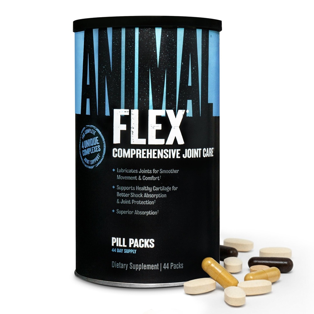 Animal Flex - Glukosamiini Chondroitin Joint Supplement for Women and Men Discompfort kanssa Turmeric, MSM, Boswellia varten Cartilage, Joint Health, Lihakset, takaisin, polvi, olkapää ja Hip, 44 pakkausta