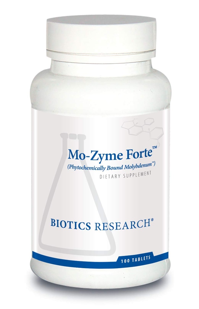 Biotics Research MoZyme Forte Molybdenum 150 mcg, Liver Support, Detoxification, Essential Trace Element, Healthy Metabolism, Antioxidant Support 100 tabletter