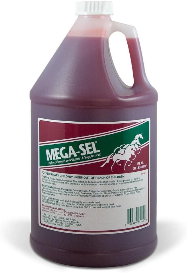 Mega-Sel Liquid Formula hevosille, 1 Gallon (128 Fl oz)